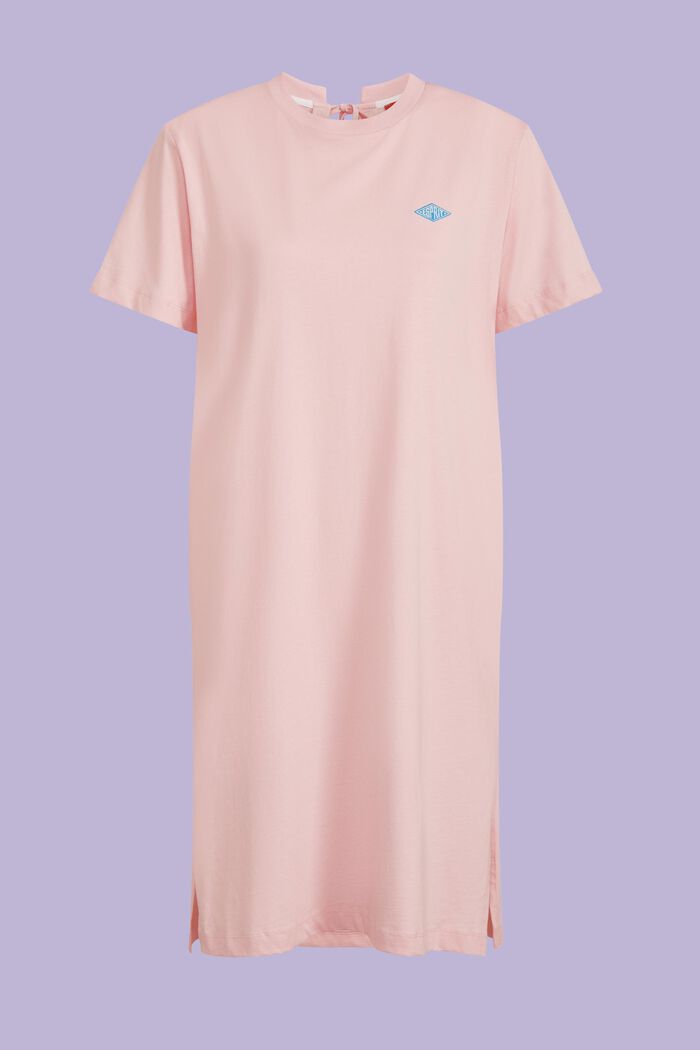 Geborduurde jurk van katoenjersey, PINK, detail image number 5