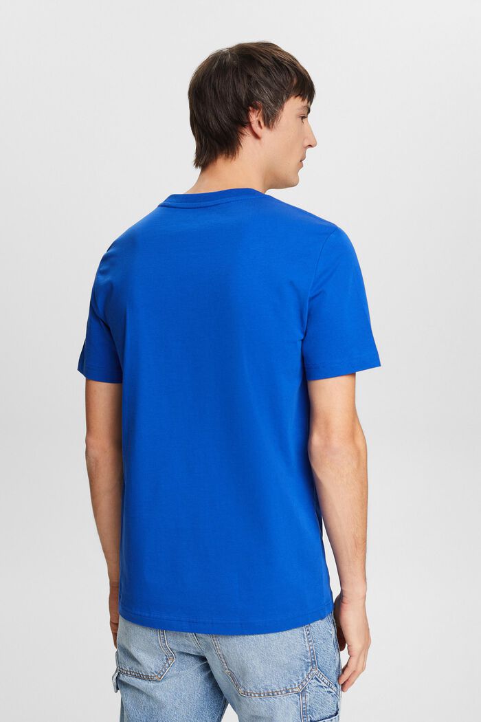 T-shirt van jersey met ronde hals, BRIGHT BLUE, detail image number 3