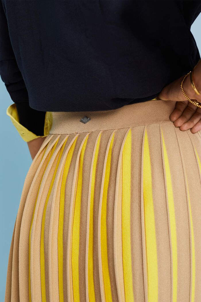 Mini-jupe en maille plissée, SAND, detail image number 4
