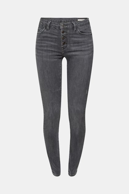 Jeans met comfortabele stretch, GREY MEDIUM WASHED, overview