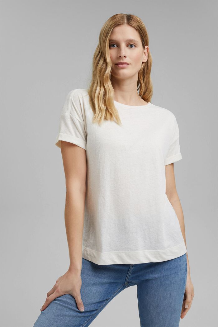 En matière recyclée : le t-shirt à teneur en coton bio, OFF WHITE, detail image number 0