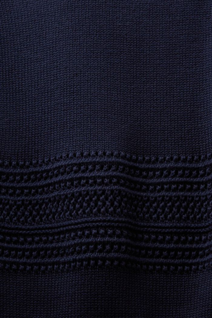 Mouwloze trui van mesh, NAVY, detail image number 5