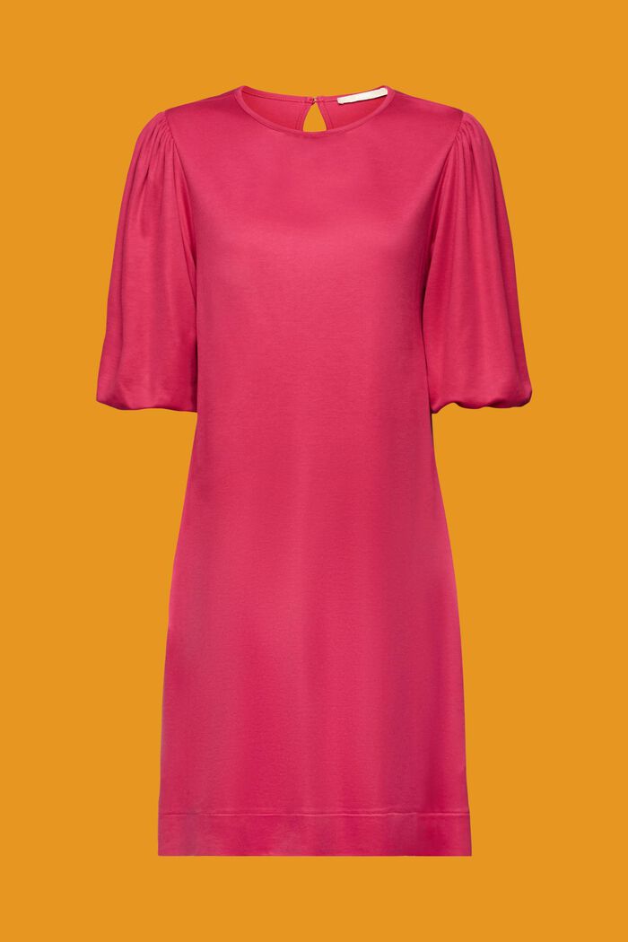 Mini-jurk met volumineuze mouwen, DARK PINK, detail image number 7