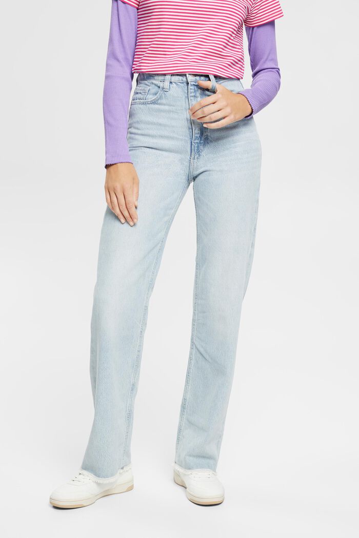 Jeans met 80s-pasvorm, TENCEL™, BLUE LIGHT WASHED, detail image number 0