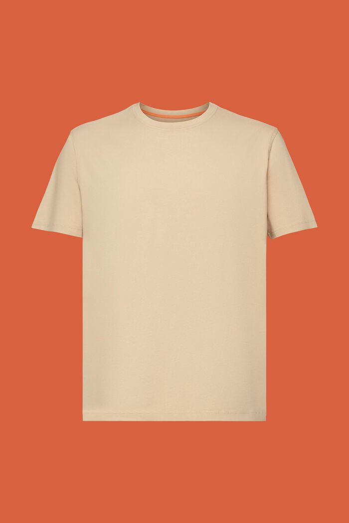 Garment-dyed jersey T-shirt, 100% katoen, SAND, detail image number 6
