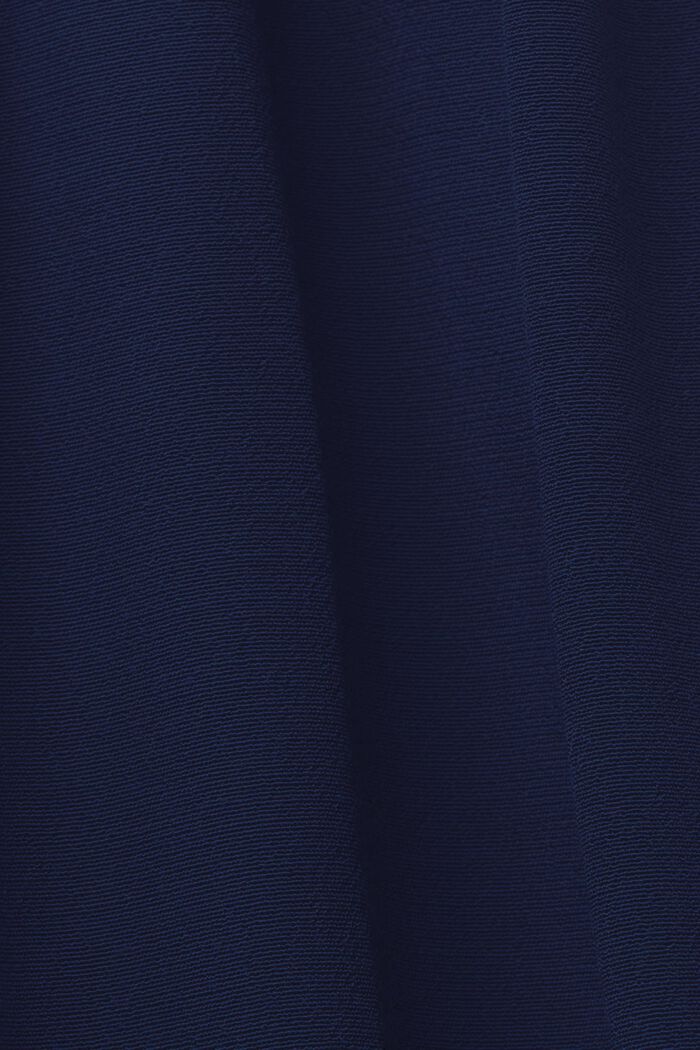 Midi-jurk met vaste strikceintuur, NAVY, detail image number 5