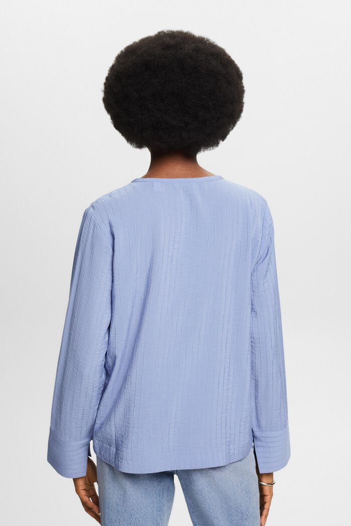 Gestructureerde blouse met lange mouwen, BLUE LAVENDER, detail image number 2