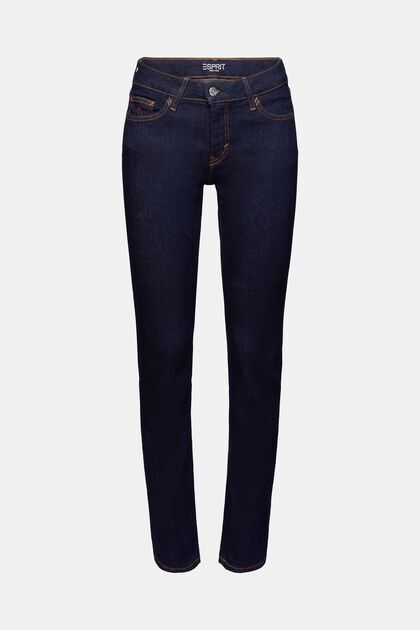 Gerecycled: slim fit jeans met middelhoge taille