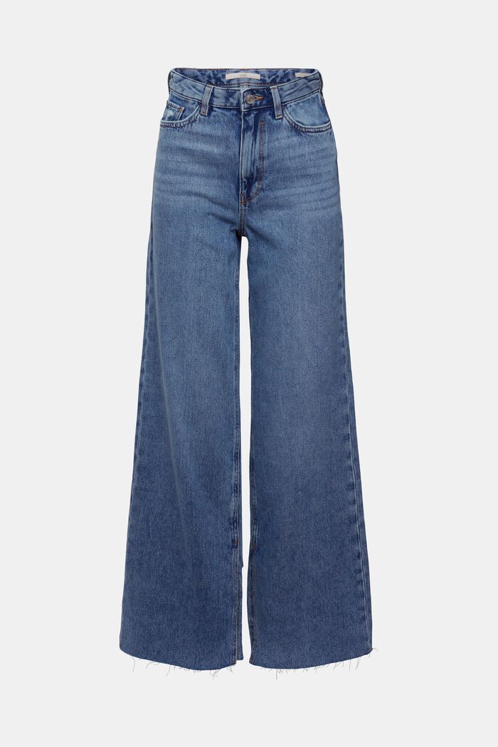 Jeans met wijde pijpen, 100% katoen