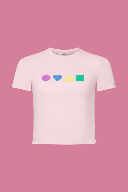 T-shirt à imprimé géométrique en coton biologique
