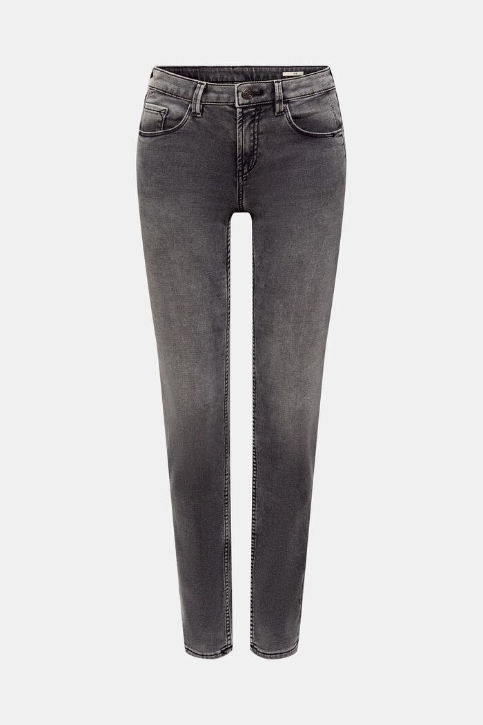 Slim fit-jeans met stretch, BLACK MEDIUM WASHED, detail image number 7