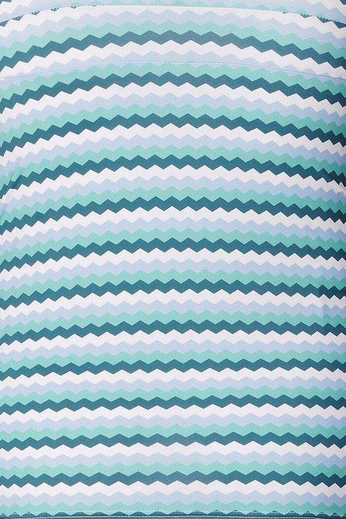 Haut de tankini rembourré à motif zigzag, LIGHT BLUE, detail image number 3