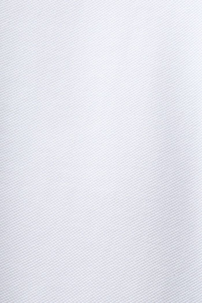 Polo en maille piquée de coton, WHITE, detail image number 5