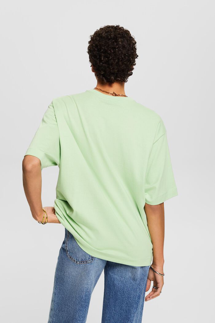 T-shirt col rond à logo, LIGHT GREEN, detail image number 3