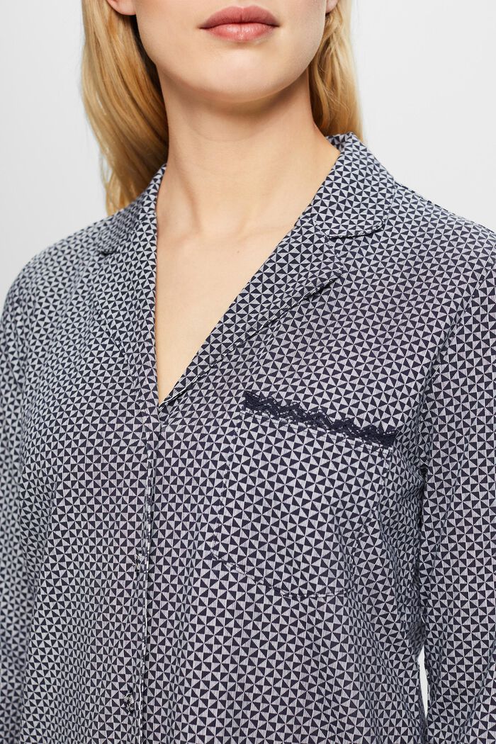 Jersey nachthemd met print, NAVY, detail image number 2