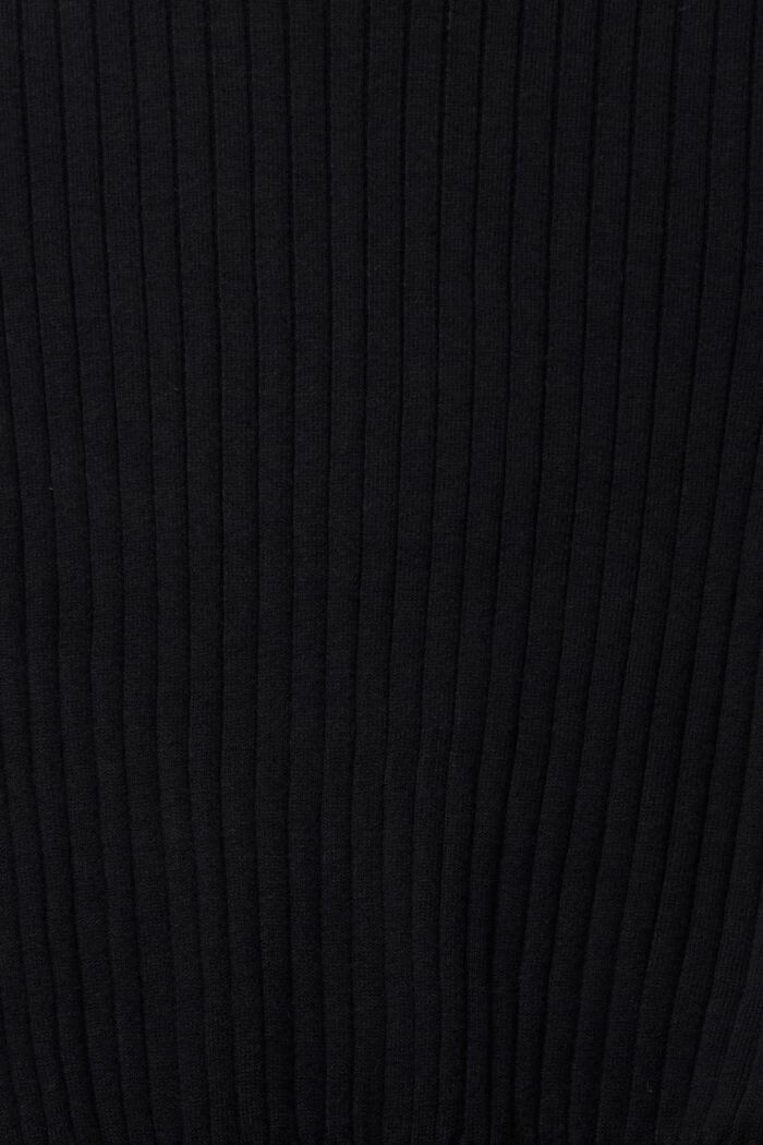 Ribgebreide trui, BLACK, detail image number 6