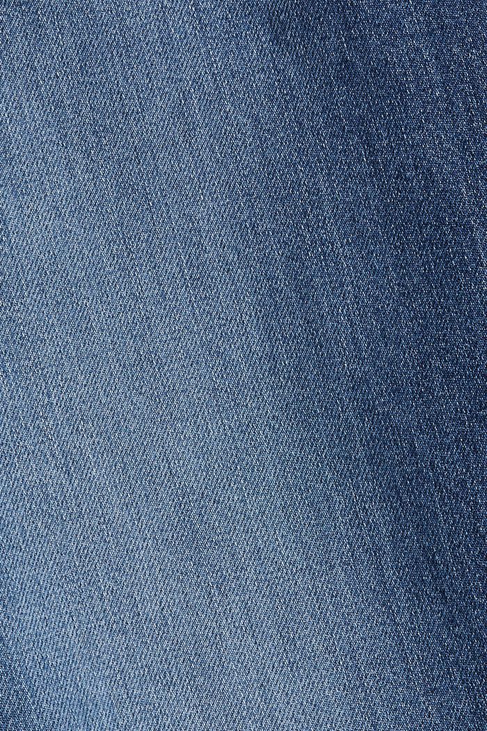 Jean au look usé, coton biologique, BLUE DARK WASHED, detail image number 4