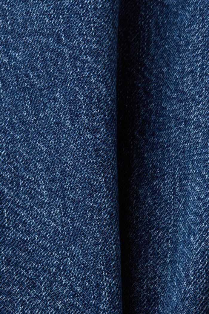 Jeans met retrolook, hoge taille en rechte pijpen, BLUE MEDIUM WASHED, detail image number 5