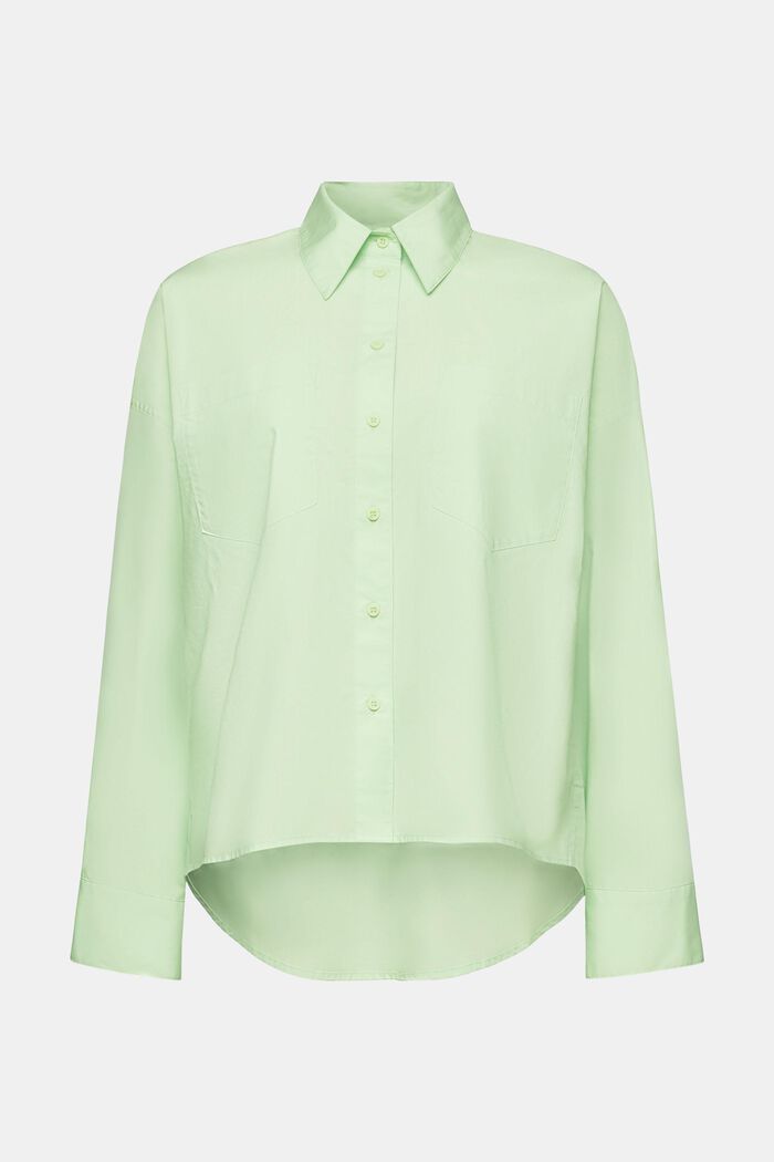 Overhemd van katoen-popeline met knoopsluiting, LIGHT GREEN, detail image number 5