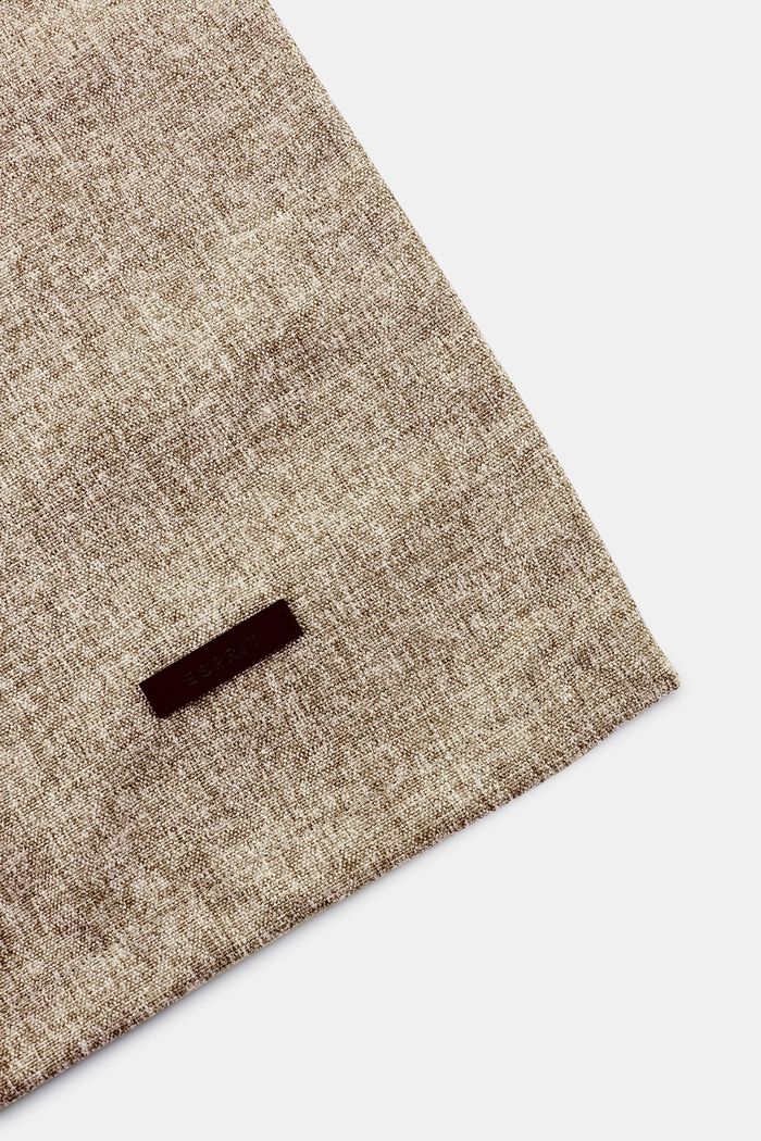 Chemin de table en tissu chiné, CHOCOLATE, detail image number 1
