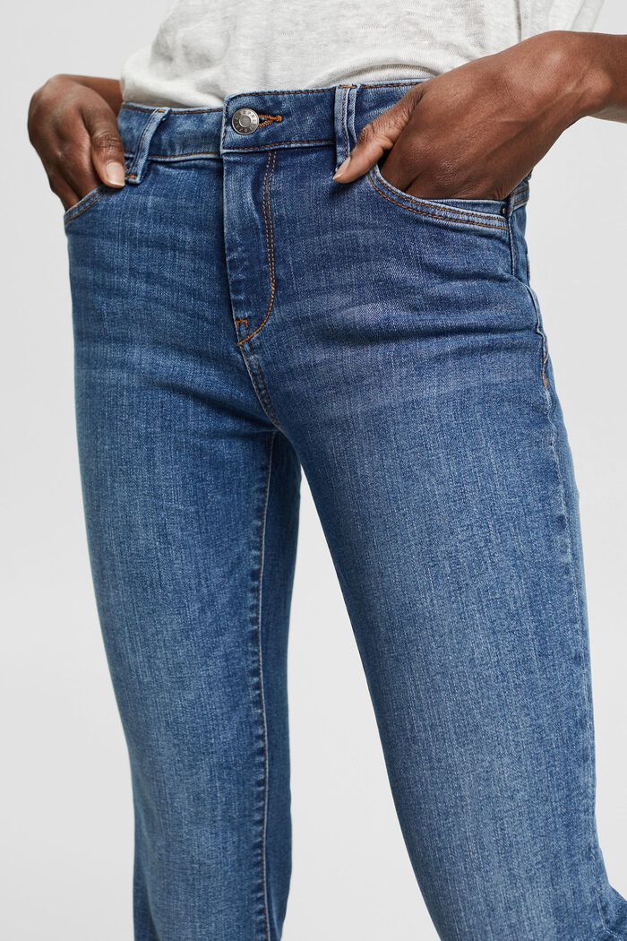 Bootcut-jeans van biologisch katoen, BLUE MEDIUM WASHED, detail image number 0