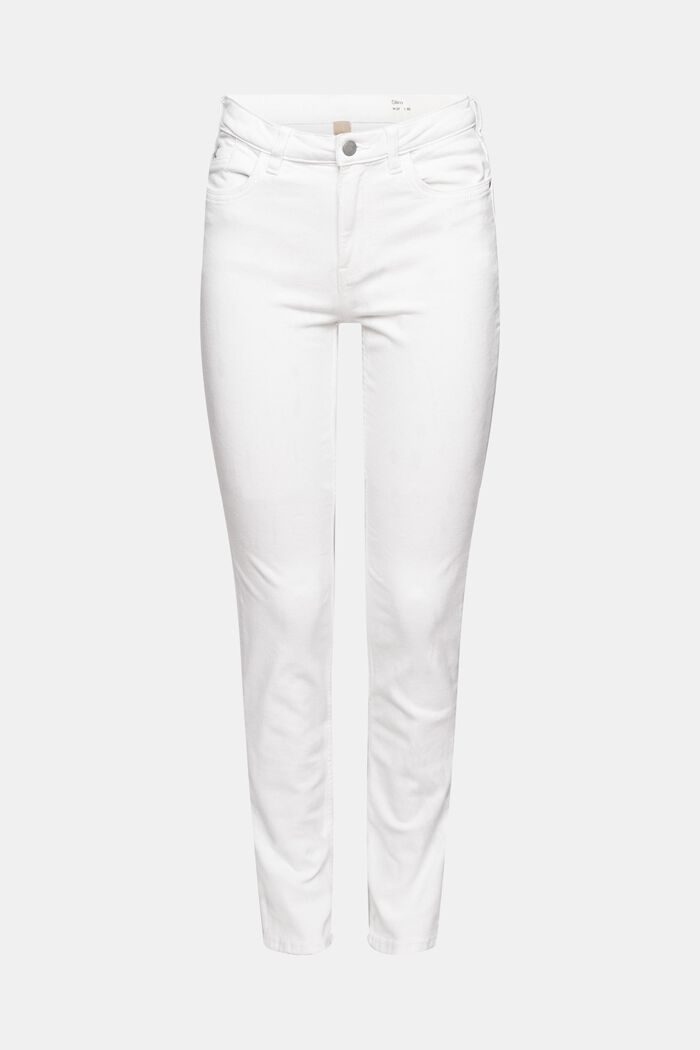 Smalle jeans met stretch, WHITE, detail image number 7