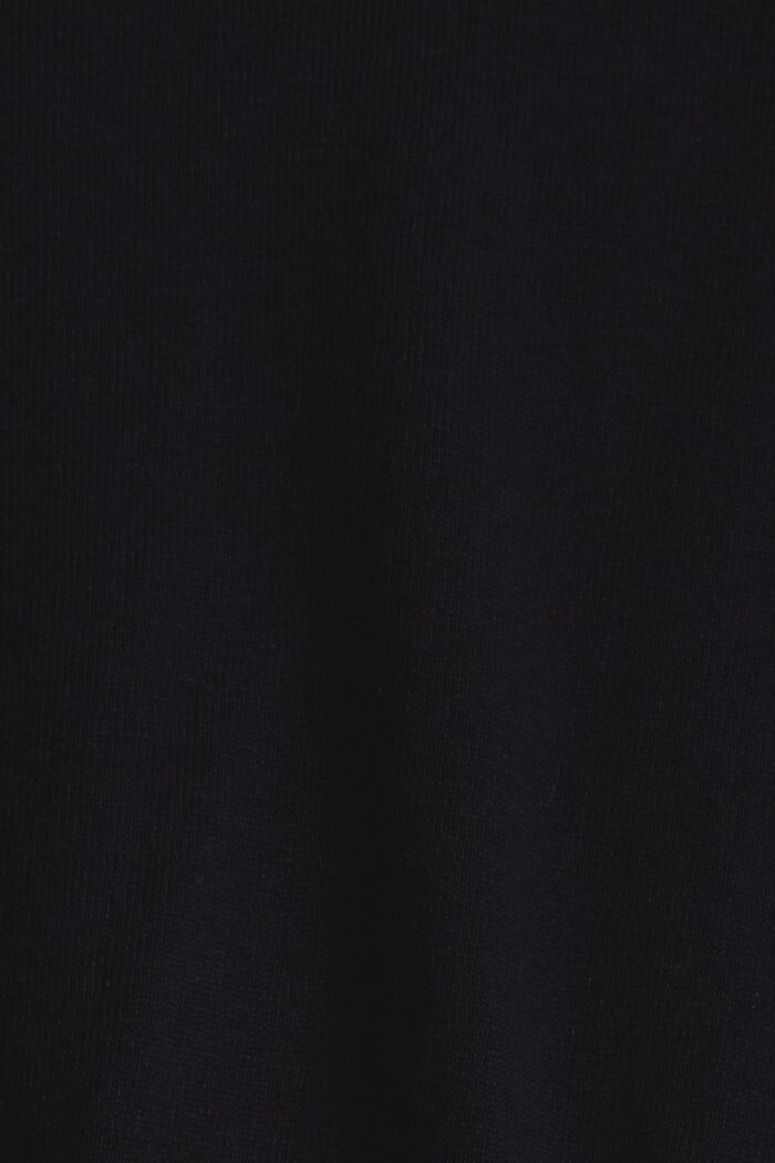 Gebreide trui van katoen, BLACK, detail image number 1
