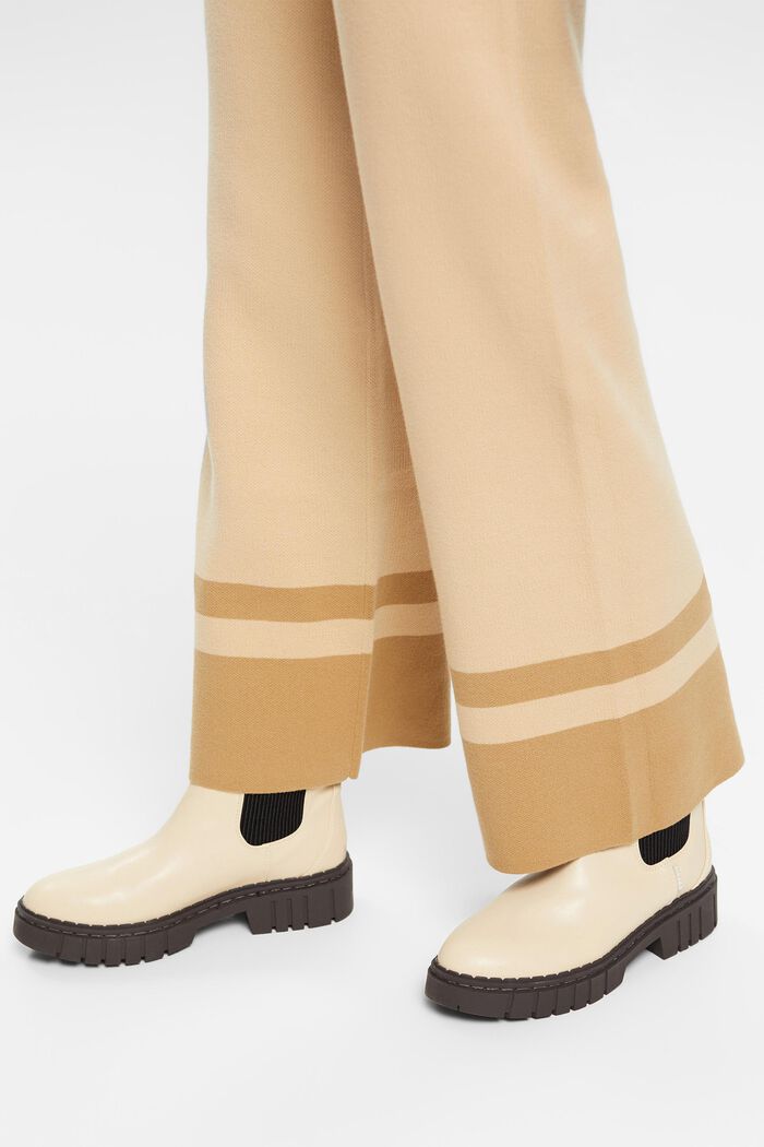 Pantalon en maille à jambes larges, SAND, detail image number 4