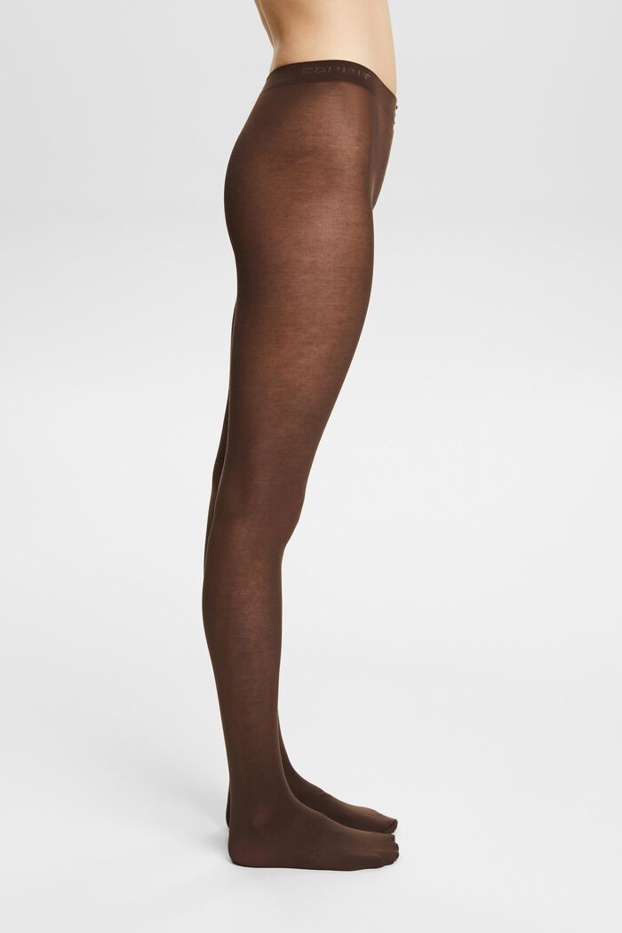 Collants opaques, DARK BROWN, detail image number 0