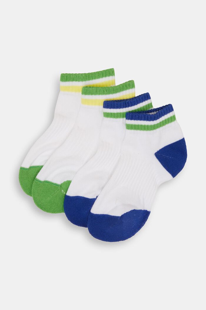 Lot de 2 chaussettes de sport aux touches colorées, BLUE/GREEN, detail image number 0