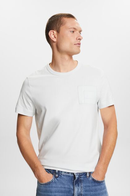 Jersey T-shirt met borduursel, 100% katoen