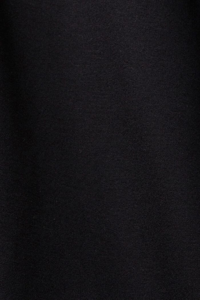 Jupe longueur midi en jersey agrémentée de détails froncés, BLACK, detail image number 1