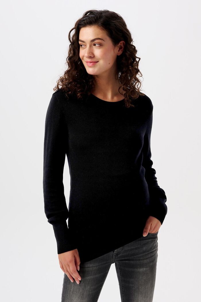 MATERNITY Sweatshirt met ronde hals, BLACK INK, detail image number 0